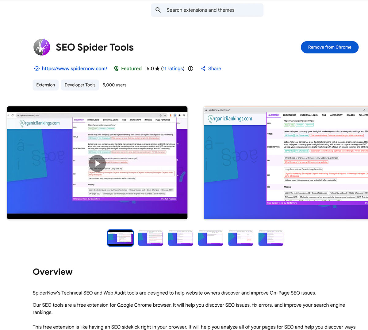 SEO Spider Tools - Browser extension for Chrome & Edge to analyze SEO data.
